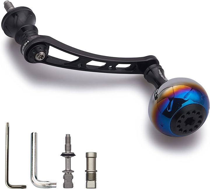 56mm リール ハンドル 30mmノブ搭載 シマノ SHIMANO ダイワ DAIWA 通用 スピニングリール Aurora Series 395( ブラック)