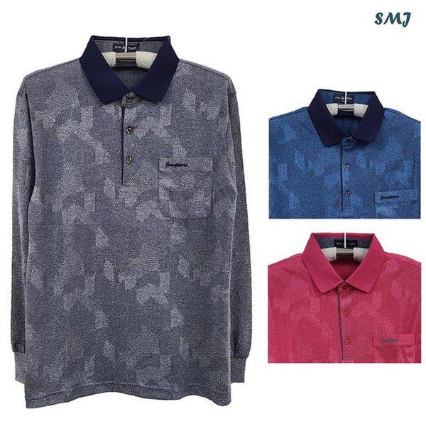 SMJ1764 ジャンピエル 長袖カラー Tシャツ ミドルエイジ メンズ 長袖Tシャツ 春夏 初秋