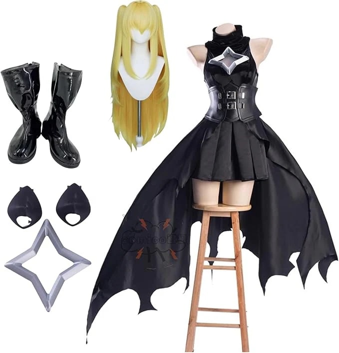 To LOVEる -とらぶる- 金色の闇 ダークネス 黒い戦闘服の美少女 コスプレ衣装 靴 仮髪 道具 ハロウィーン仮装 アニメ（予約）