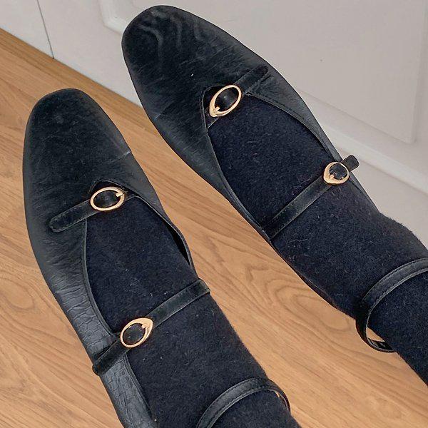 [シューズ] メリージェーン ベルテッド 女性 レディース ローファー フラットシューズ パンプス 1cm taz3080