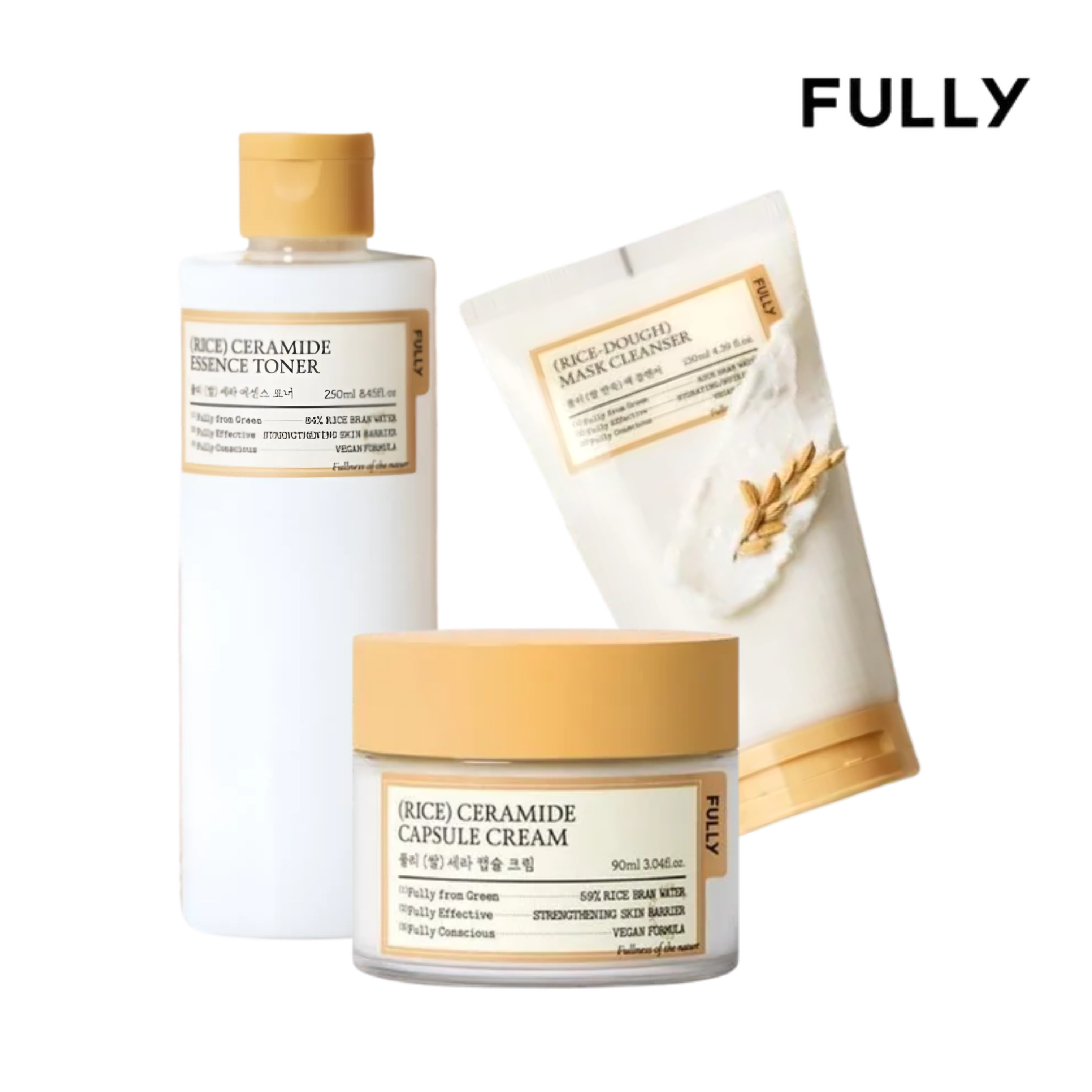 [米+PDRN セット企画] 米 セラ エッセンス トナー250ml + 米 セラ カプセル クリーム90ml + 米生地 パッククレンザー130ml
