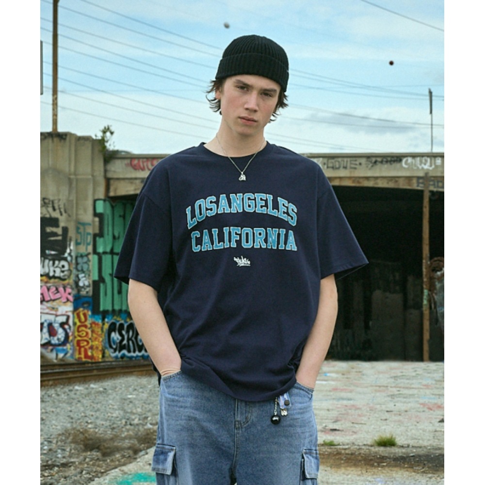 フルークロサンゼルスショートスリーブ T シャツネイビー FST333