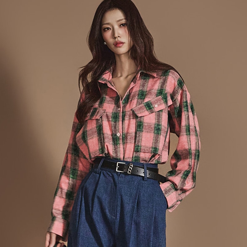 S693 チェック ツーウェイ シャツ