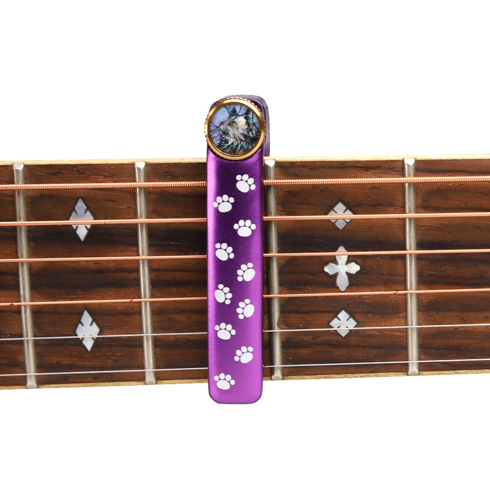 Jstaff シリーズ ギターカポタスト ワンタッチ式 軽量型金属カポタスト J1S アルミ製 テーマモデル 猫柄