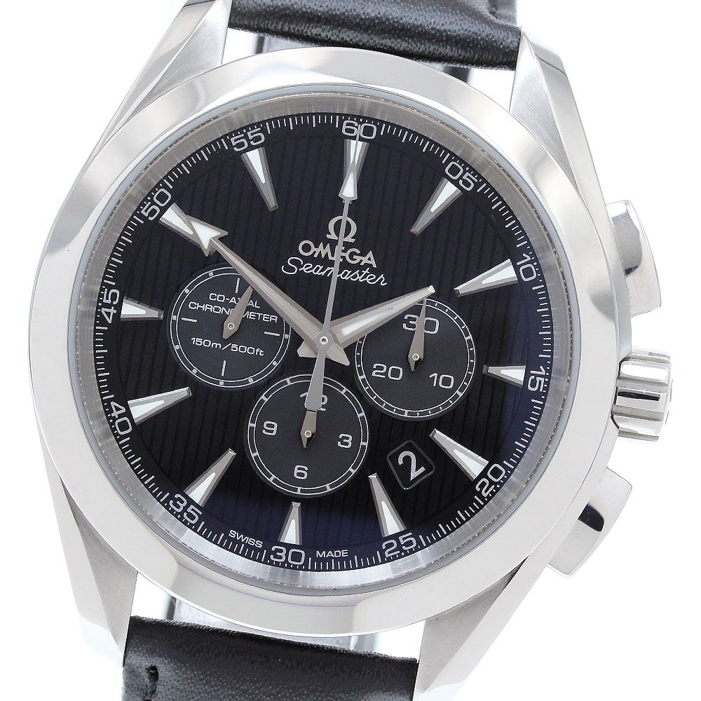 オメガ OMEGA 231.13.44.50.01.001 シーマスター アクアテラ コーアクシャル クロノグラフ デイト 自動巻き メンズ 美品 _905828【中古】