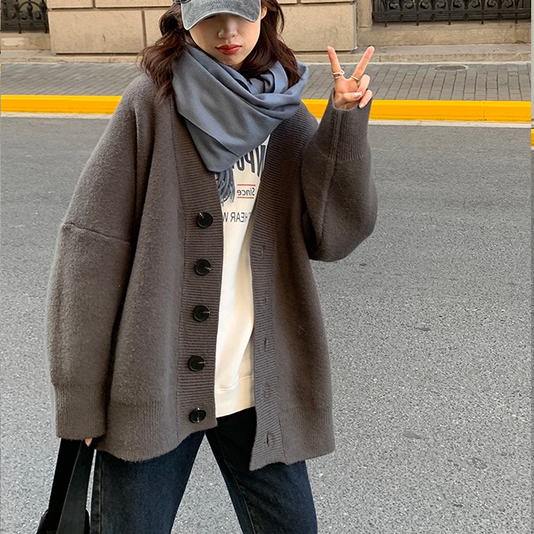 セーターカーディガン ブラウン ブラック トップス ニットソー セーター カーディガン スリム 細身