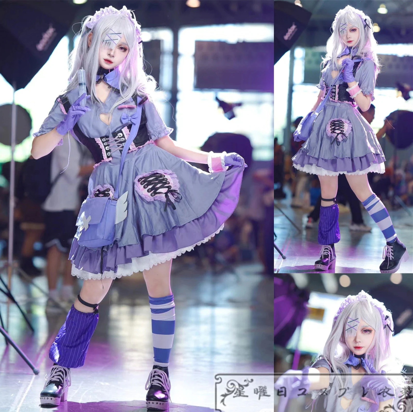 1246VTuber バーチャルライバー 健屋花那 コスプレ衣装 コスチューム 学園祭 イベント 仮装 変装