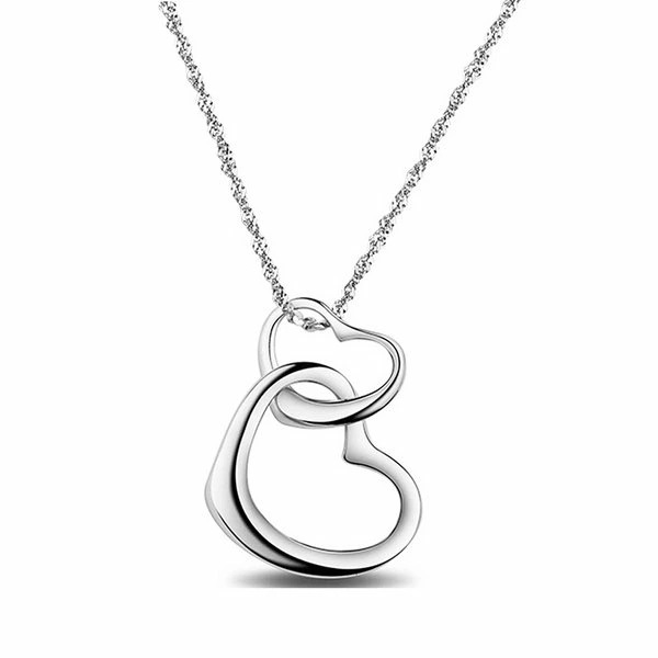 オープンハート2連ネックレス送料無料！ ルピス