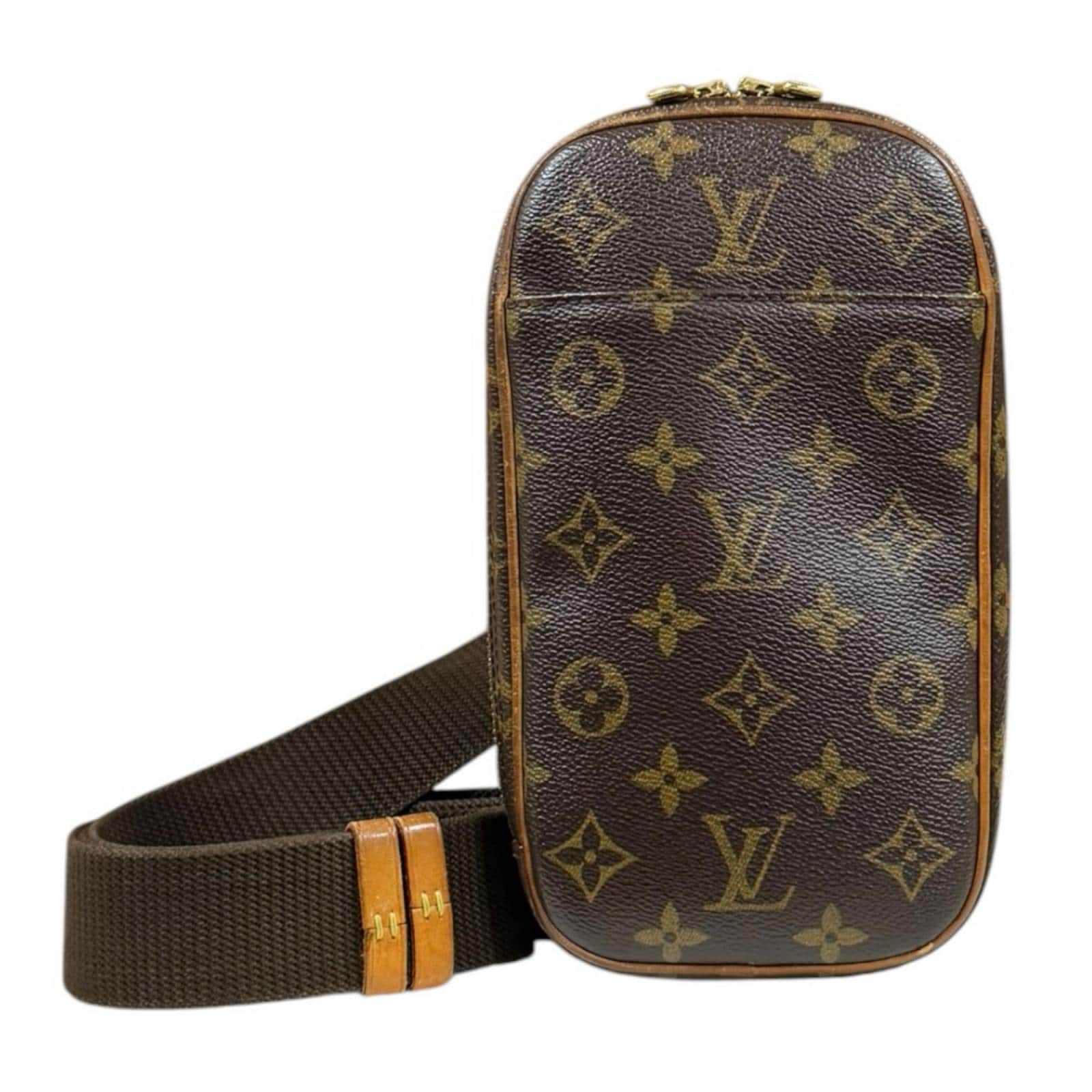 ルイヴィトン ポシェットガンジュ モノグラム ボディバッグ モノグラムキャンバス M51870 ブラウン LOUIS VUITTON 中古