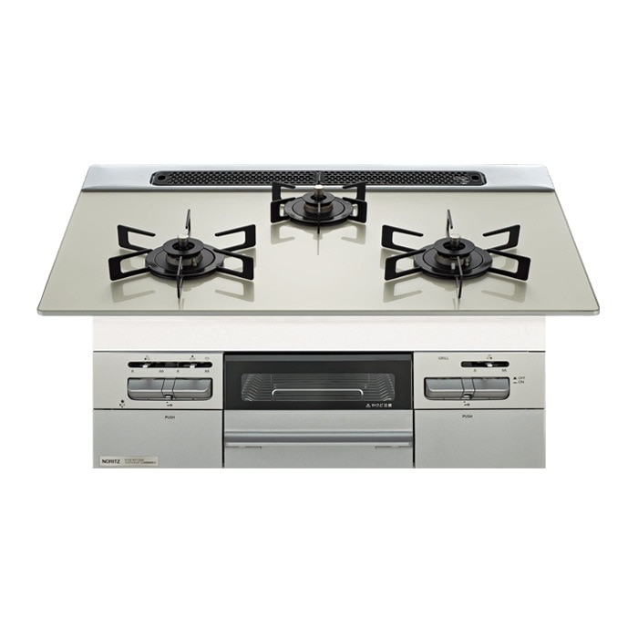 都市ガス用 75cm天板ビルトインコンロ Mikke ミッケ N3WV7RWAP2SIC-13A ムーンシルバー