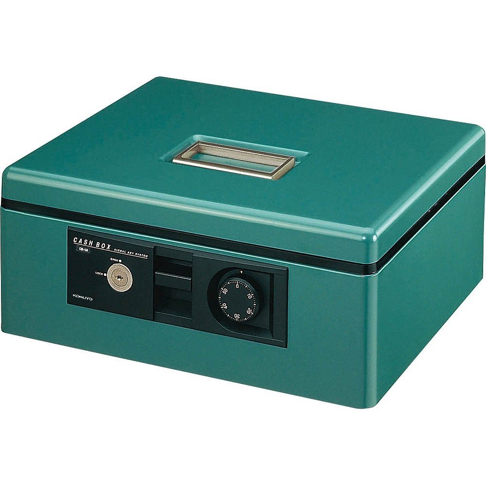 （まとめ買い）手提げ金庫 ダイヤル錠付き A4 緑 CB-11G [x3]