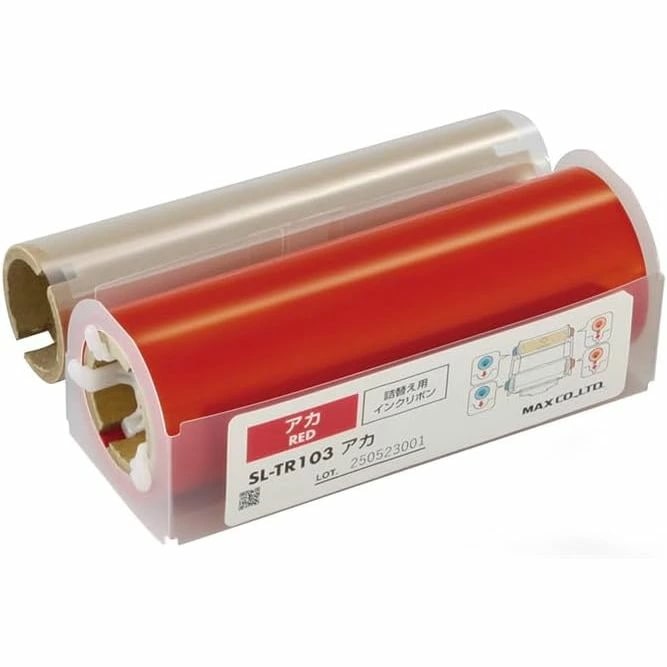 ビーポップ 100タイプ用 詰替え用インクリボン 標準色 60m 赤 SL-TR103アカ