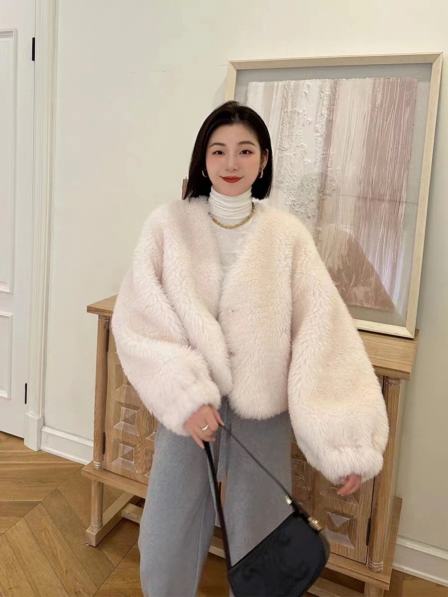 ラムウールコート レディース ミディアム丈 フルウール トーガ ファー ワンシープ シアリング ファーコート 冬