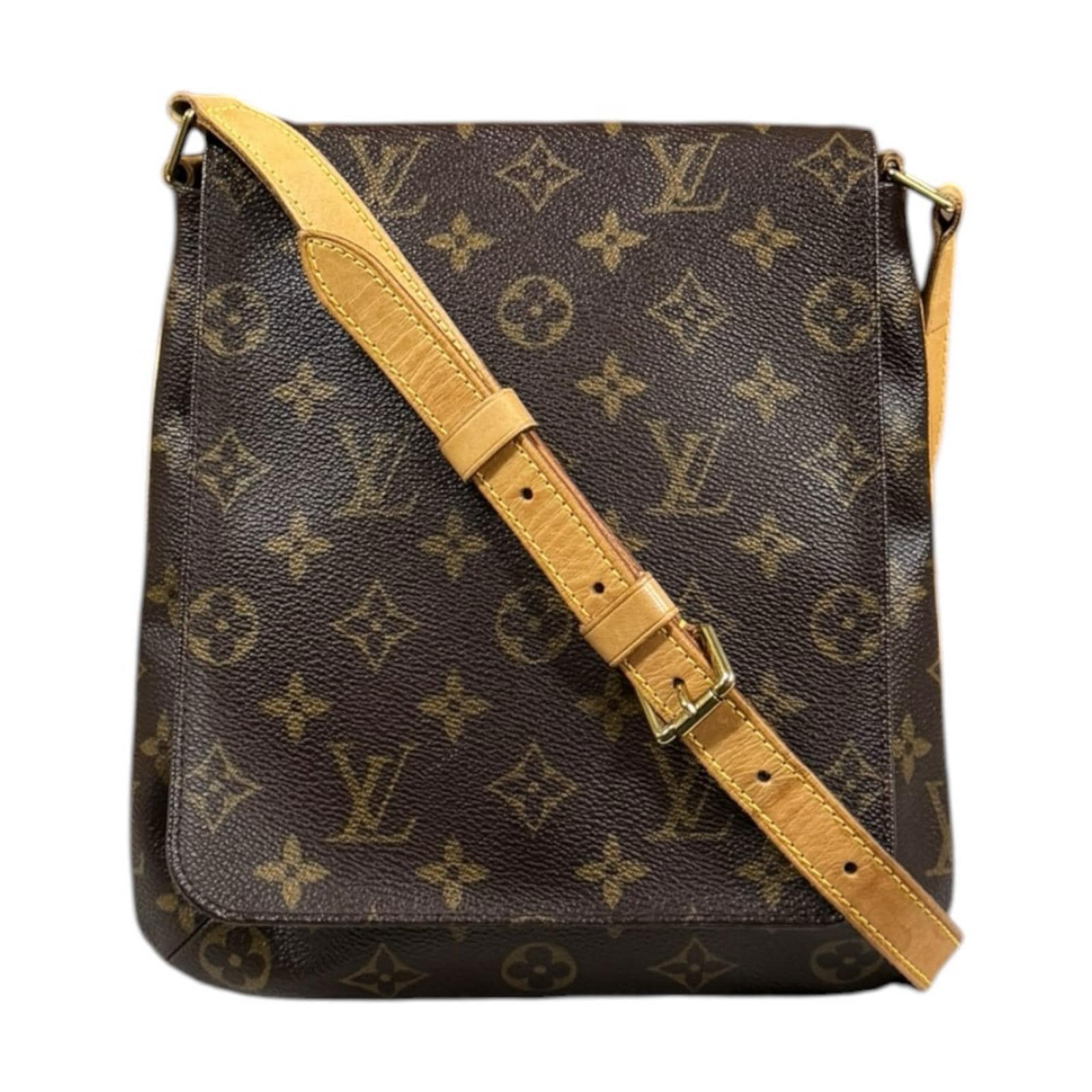 ルイヴィトン ミュゼットサルサ ショート モノグラム ショルダーバッグ モノグラムキャンバス M51258 ブラウン LOUIS VUITTON 中古