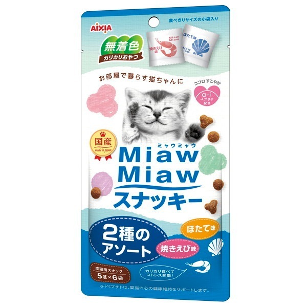 MiawMiaw�X�i�b�L�[ 2��̃A�\�[�g �Ă����і��E�ق��Ė� 30g(5gx6��)