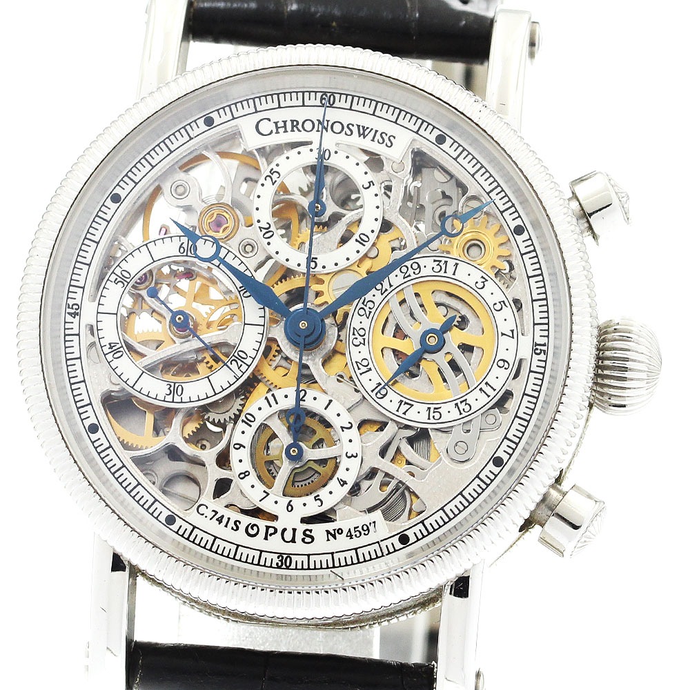 クロノスイス Chronoswiss CH7523 オーパス クロノグラフ 自動巻き メンズ 良品 _903370【中古】