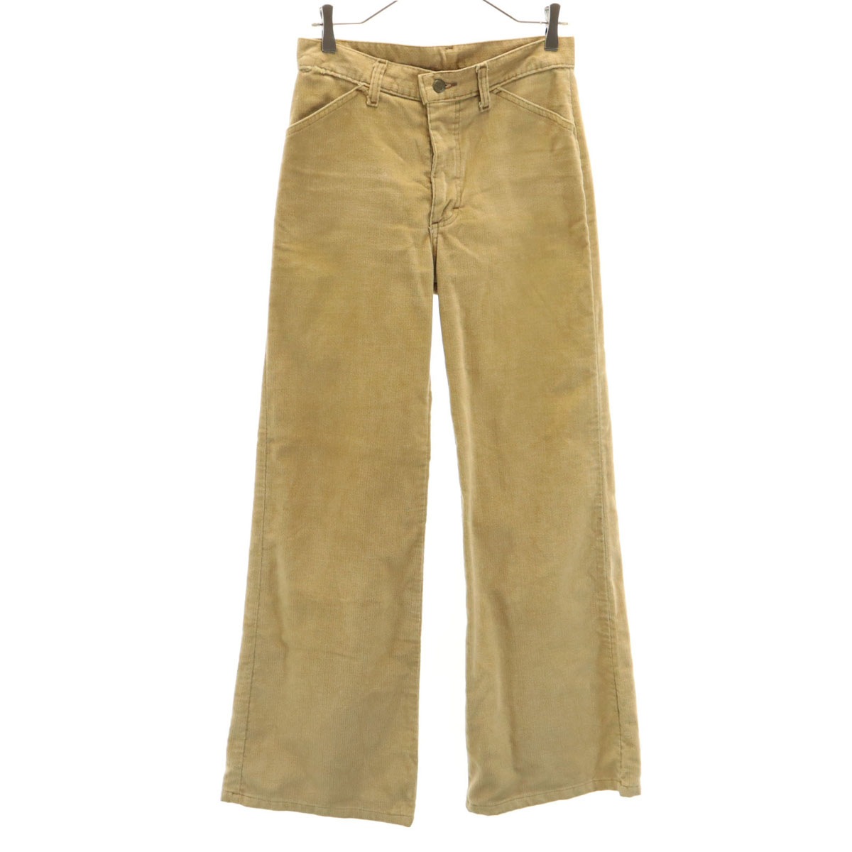 80s USA製 ヴィンテージ フレアパンツ W30 ベージュ メンズ 古着