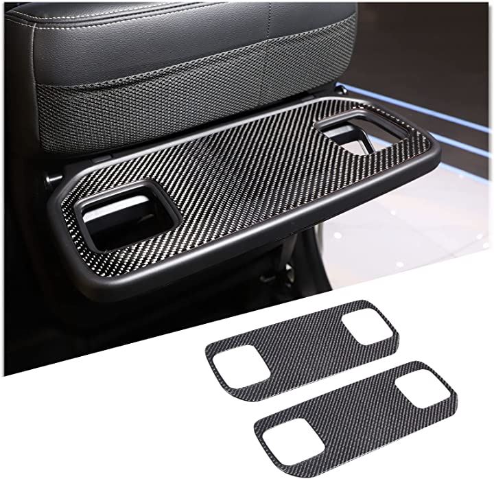 FOR Honda N-BOX 2017-2021年適用 ホンダN-BOX 2018 2019 2020 リアテーブルプレートパネル用ステッカー (黒-ケーボン繊維)