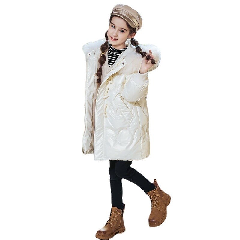 子供用ダウンジャケット ガールズ ミッドレングス 2022 新ファッション 厚手 ガールズ ビッグ ガールズ コート トレンディ
