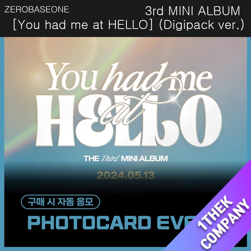 （オンライン特典）(９種セット) ZEROBASEONE - 3rd MINI ALBUM [You had me at HELLO] (Digipack ver.)