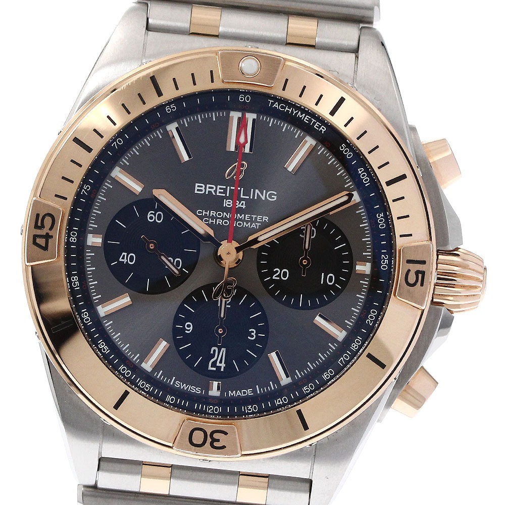 ブライトリング BREITLING UB0134 クロノマット B01 42 クロノグラフ デイト 自動巻き メンズ 箱・保証書付き_874170【中古】