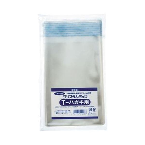 （まとめ）HEIKO クリスタルパックT（テープ付）T-ハガキ用 0.03105155+40mm #6758500 1パック（100枚）50セット