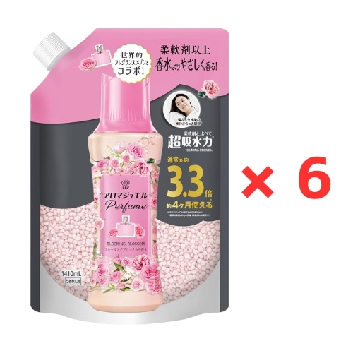 ハピネス アロマジュエル 香り付け専用ビーズ ブルーミングブロッサム 詰め替え 1,410mL　×6個セット　4987176228673