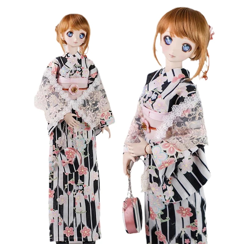 BJD 1/6 1/4 1/3 ドール服 着物 『柔芸』 浴衣セット 和風 幼SD/MSD/SD/SD17/70cmサイズ球体関節人形用衣装セット