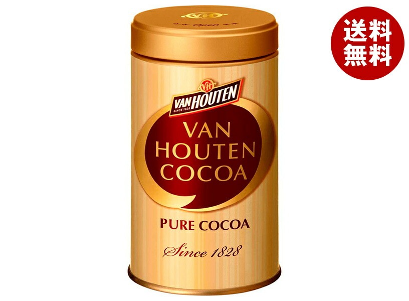 片岡物産 バンホーテン ピュア ココア 100g缶×48本入×(2ケース)