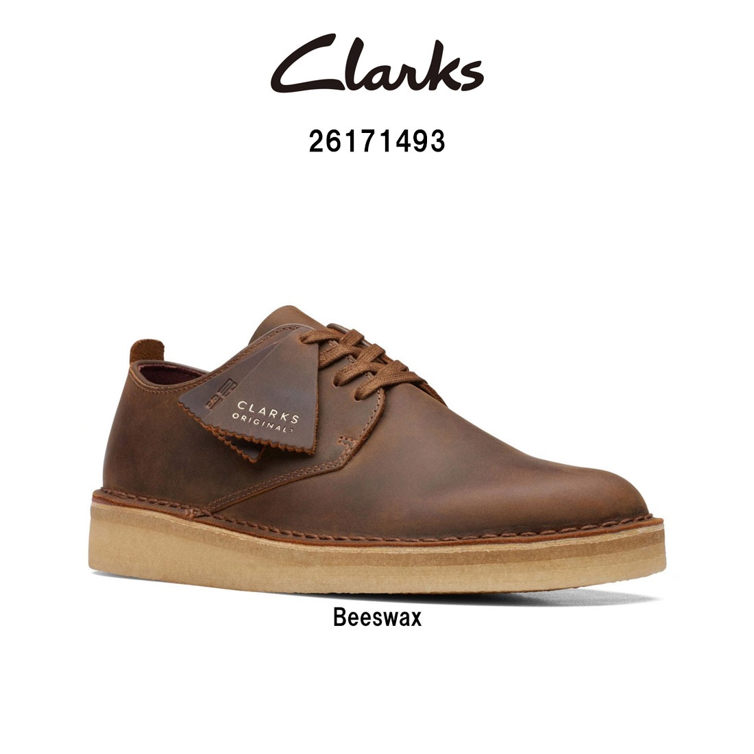 CLARKS メンズ コールロンドン シューズ レースアップ ダービーシューズ ビーワックス ブラウン レザー シンプル COAL LONDON 26171493