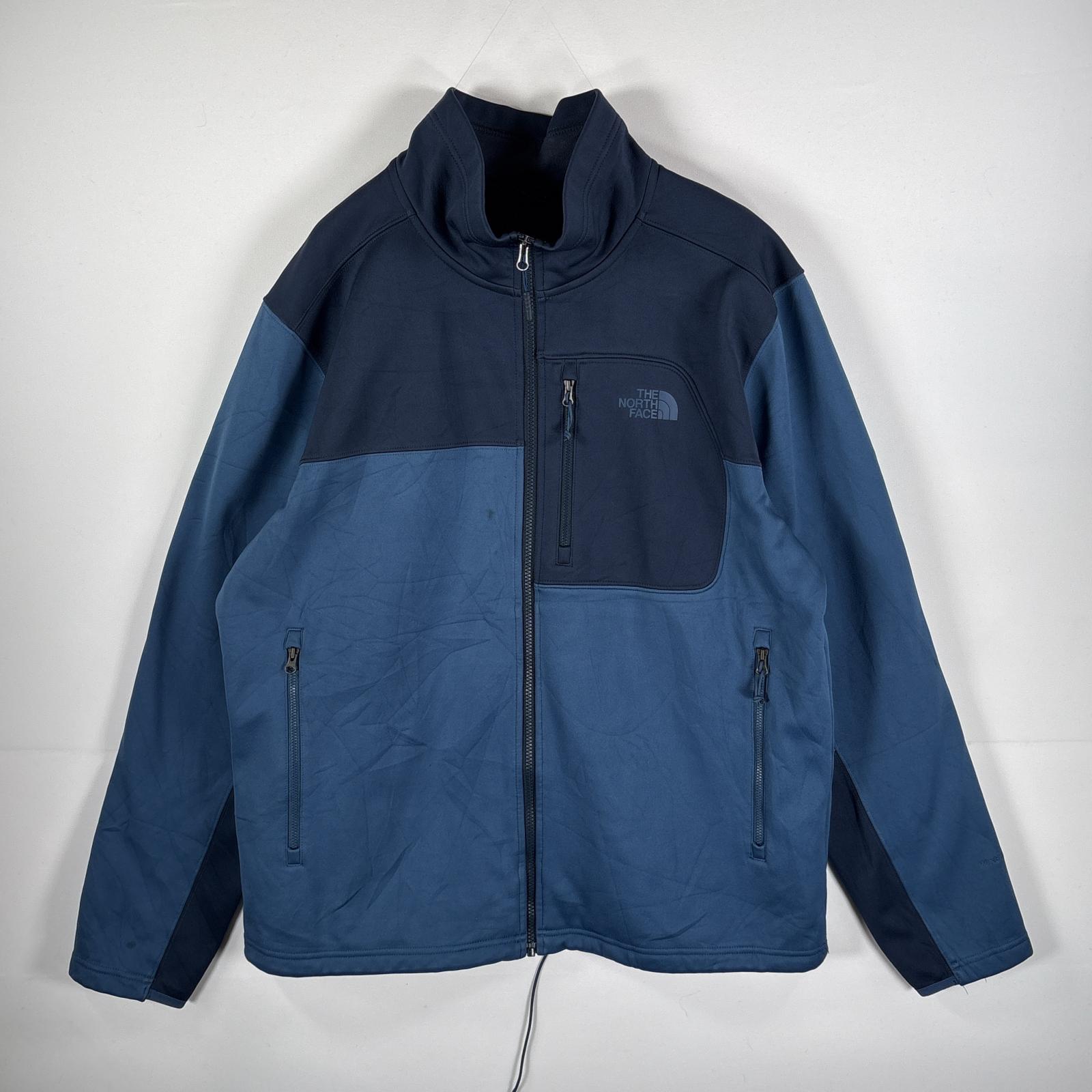古着 ソフトシェルジャケット WIND WALL ビッグサイズ XL ネイビー メンズ