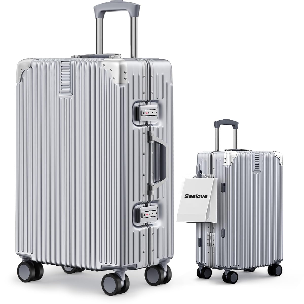 [Seelove] スーツケース キャリーケース 機内持ち込み ABS+PC 耐衝撃 大容量 超軽量 キャリーバッグ S/M/Lサイズ 360度回転 静 型 luggage suitcase キャ