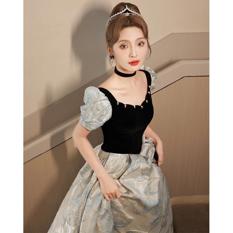 ドレス2025気質と高貴なホストボーカルプレミアムロングアダルトドレス