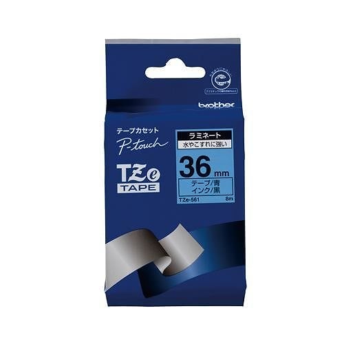 （まとめ買い）ピータッチテープ36mm青/黒 TZE-561 00009886 [x3]
