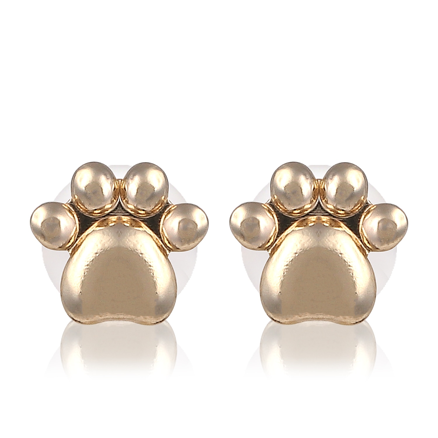 10金 イエローゴールド 肉球 ピアス　 猫ピアス 肉球アクセサリー　 動物モチーフ　 かわいいピアス ゴールドピアス, プレゼント, レディースピアス, ジュエリー