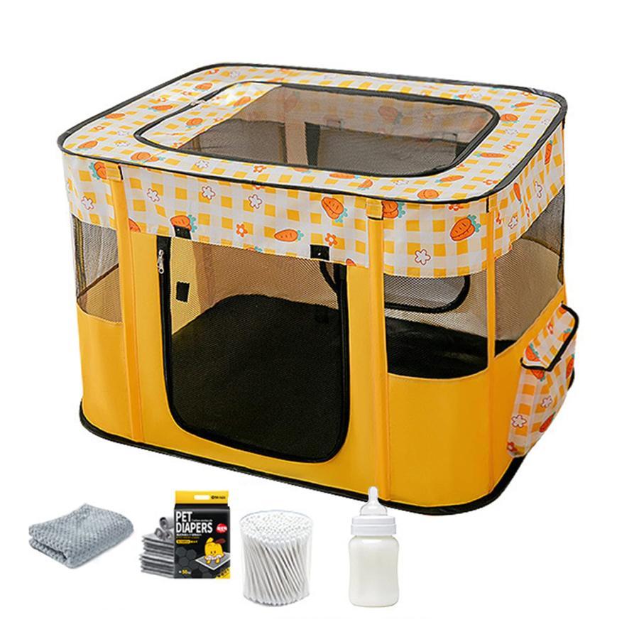 折りたたみサークル 長方形 メッシュサークル ペットテント 通気性 ペットケージ 犬用猫用 猫の分娩室 ペットハウス ペットテント 屋内 屋外 コンパクト 折り畳