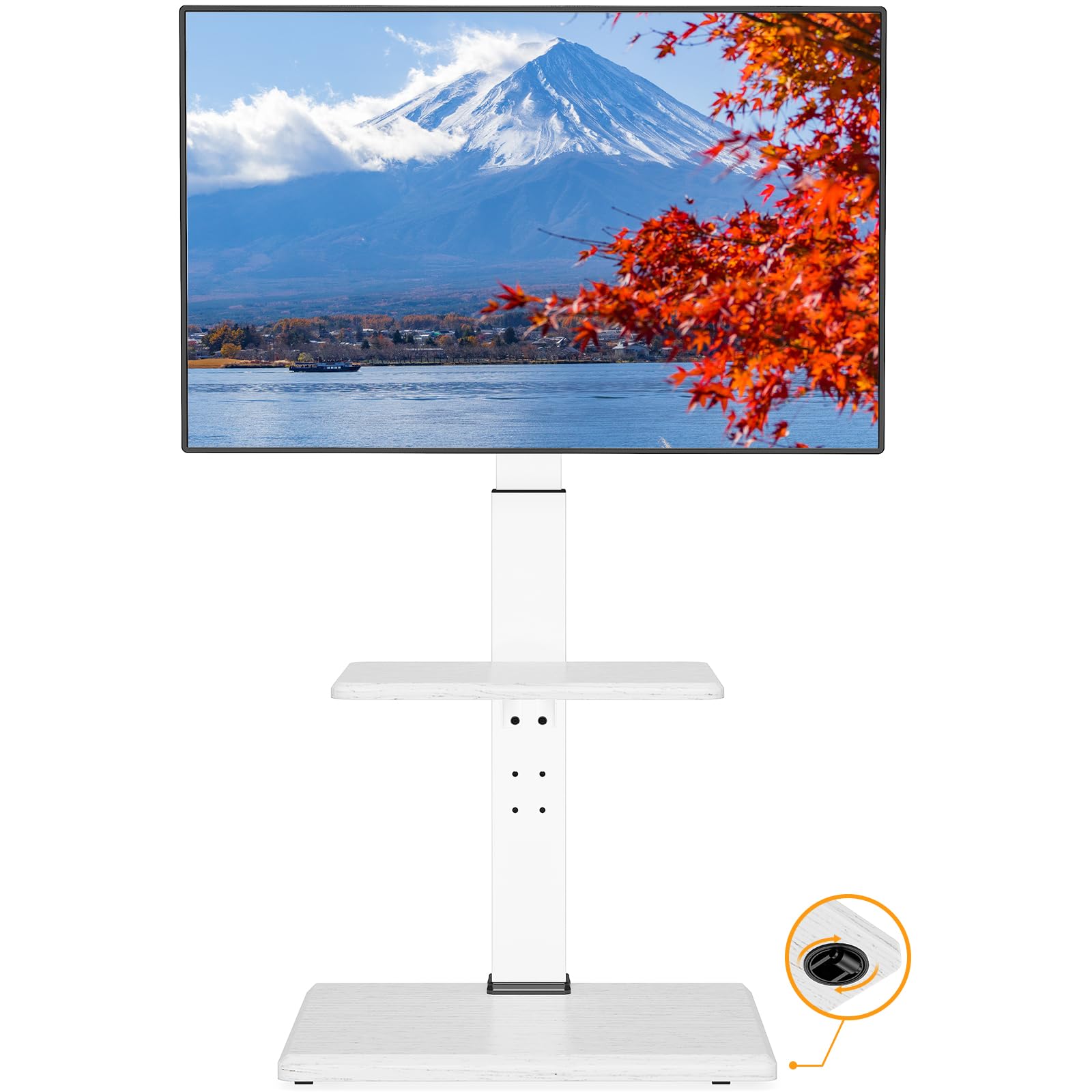 テレビスタンド 30~60インチ対応 隠しキャスター付き テレビ台 壁寄せ ハイタイプ tvスタンド 移動式 自立式 tv stand 耐荷重40kg VESA75x75mm~VE 18060