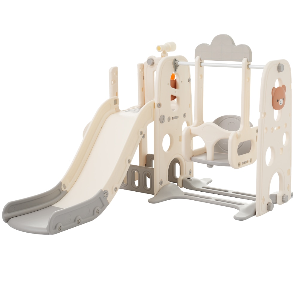 【グレー×ホワイト】大型遊具 滑り台 室内遊具 すべりだい ブランコ 屋内 収納スペース 子供 キッズ 男の子 女の子 誕生日 プレゼント こどもの日プレゼント 14,522円