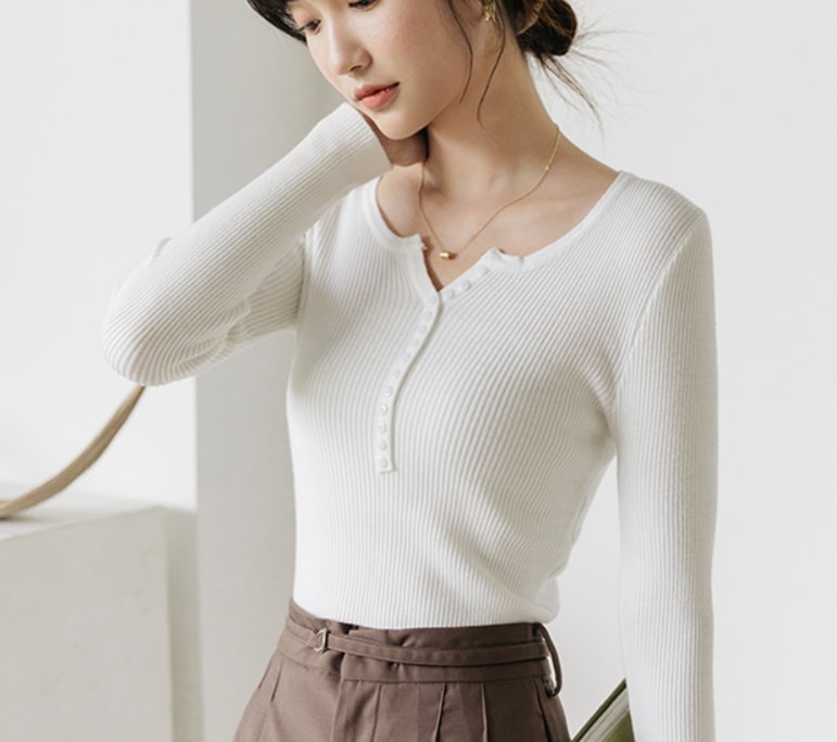 トップス プルオーバー 袖あり 長袖 Vネック かわいい 大人可愛い きれいめ シンプル カジュアル