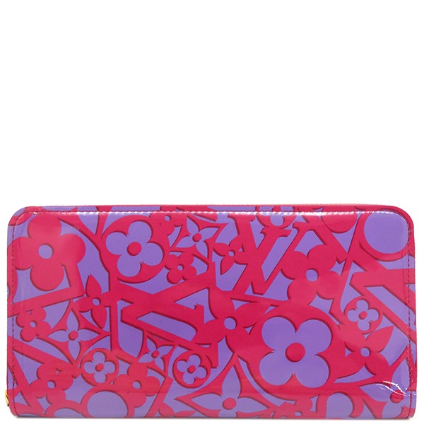 ルイヴィトン LOUIS VUITTON 長財布 ジッピー ウォレット ヴェルニ スイートモノグラム コライユ ゴールド金具 バイカラー ラウンドファスナー パテント M90124 CA4143 【保