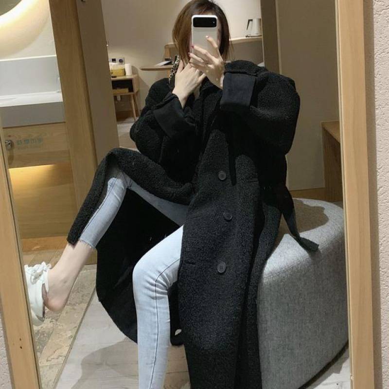 ラムウールコート ボアコート レディース ジャケット コート ロング丈 膝丈 アウター ボアジャケット オフィスコーデ ３カラー a3773 7,723円