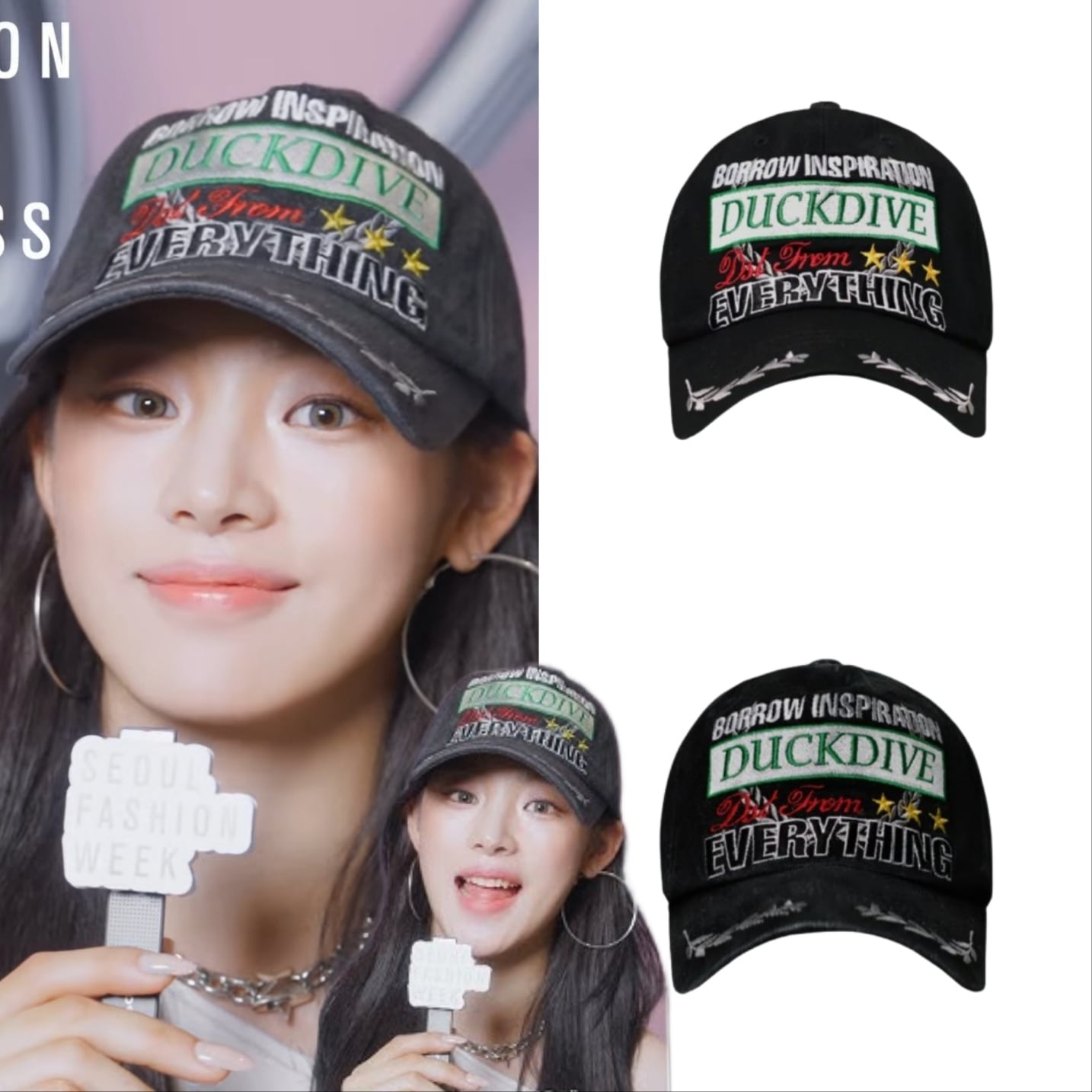 New jeans minji ミンジ ニュージンス 着用 laurel graphic cap 2色