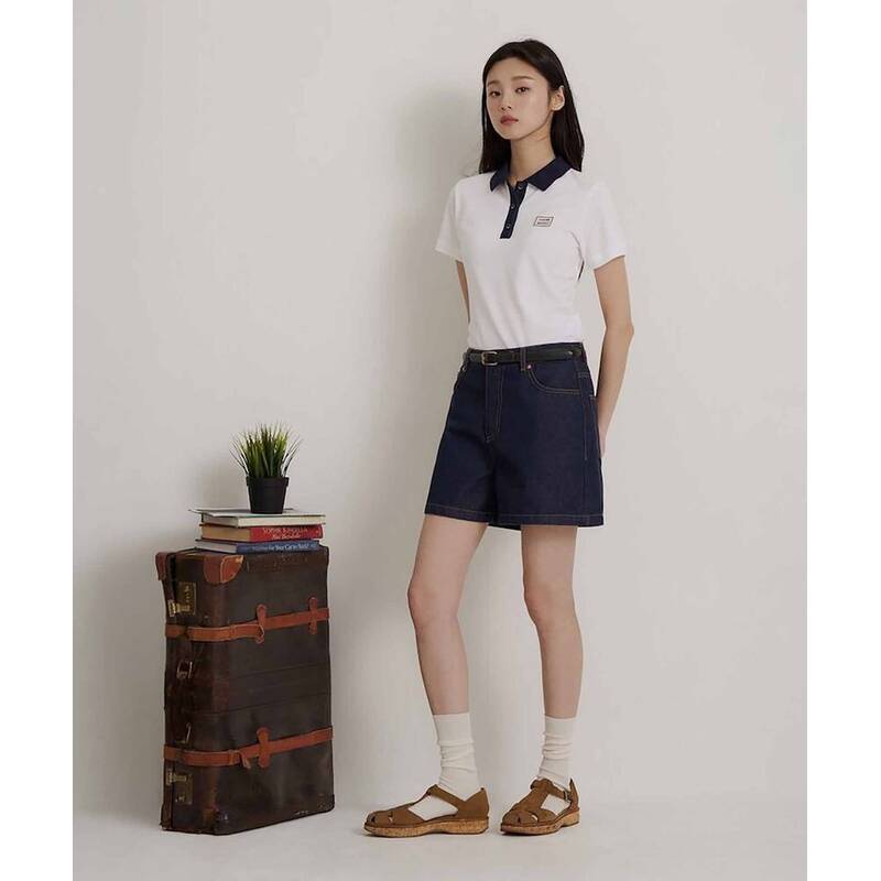 BEANPOLE LADIES [HUNTER] 生デニム ショートパンツ ネイビー (BF6625K03R) BF6625K03R 423095