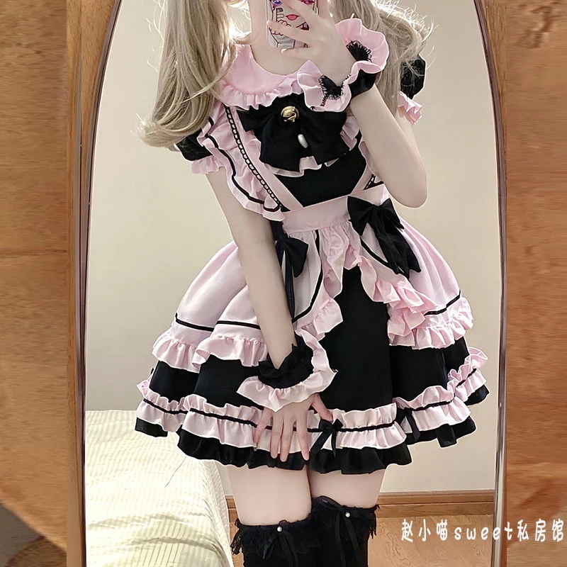 コスチューム ロリータ メイド コス ロイタ かわいい ドレス 夏 セット ロリータ