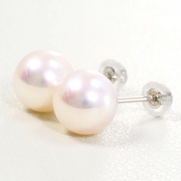 PT850 プラチナ ピアス パール(真珠) 総重量約2.2g ジュエリー 中古