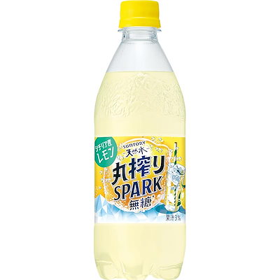 他サイト： サントリー天然水 丸搾り SPARK 無糖 レモン 果汁炭酸 フルスパ 500ml×24本の商品画像