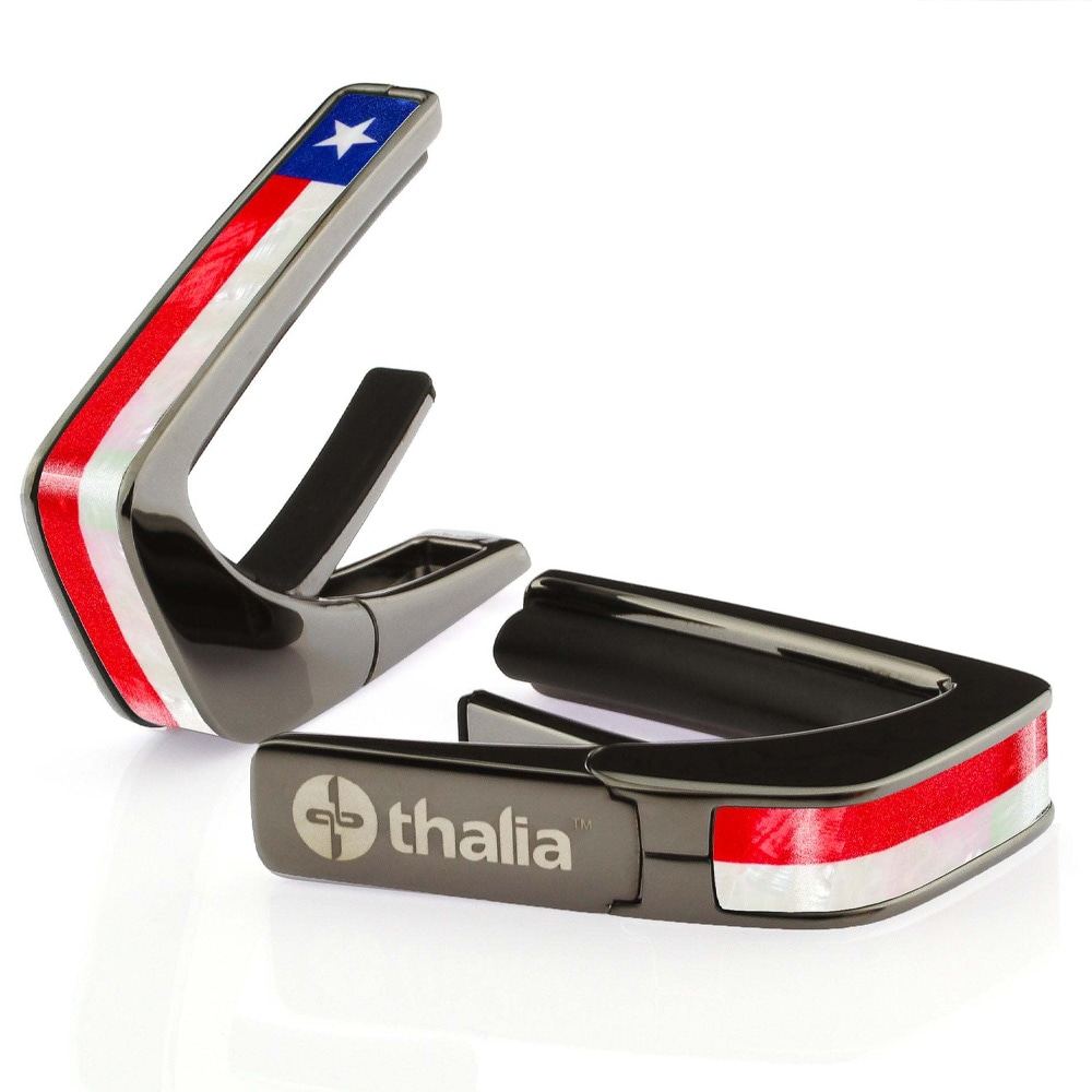 Thalia Capos ギター用カポタスト Black Chrome Finish Stars & StripesTH-CB201-06 アメリカ製【並行輸入】