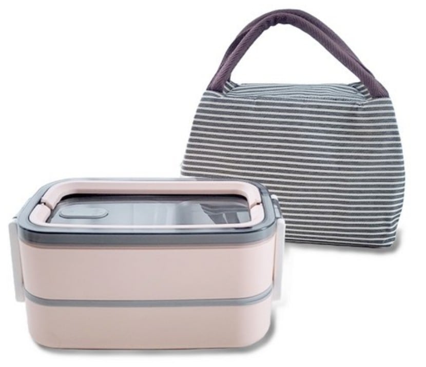 ココジュライステン2段弁当箱+スプーン+弁当バッグセット 1セット