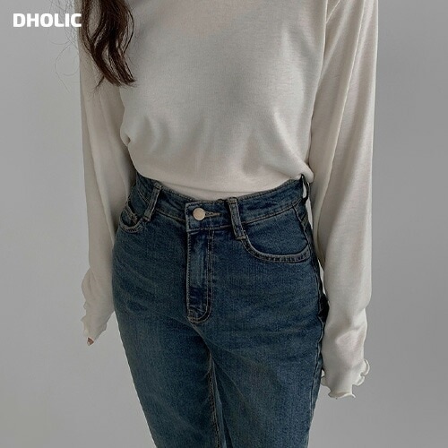 [メガ割りSALE]ブルーテーパードデニムパンツ