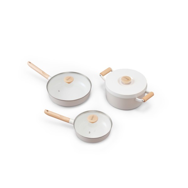 フライパンセット LUO-SE6W ホワイト ルオント フライパンなべ 6点セット メーカー直送